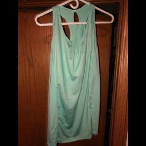 Danskin Teal Workout Tank top with built-in bra.